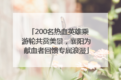 200名热血英雄乘游轮共赏美景，襄阳为献血者回馈专属浪漫